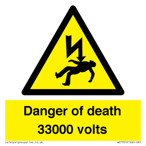 Danger of death 33000 volts